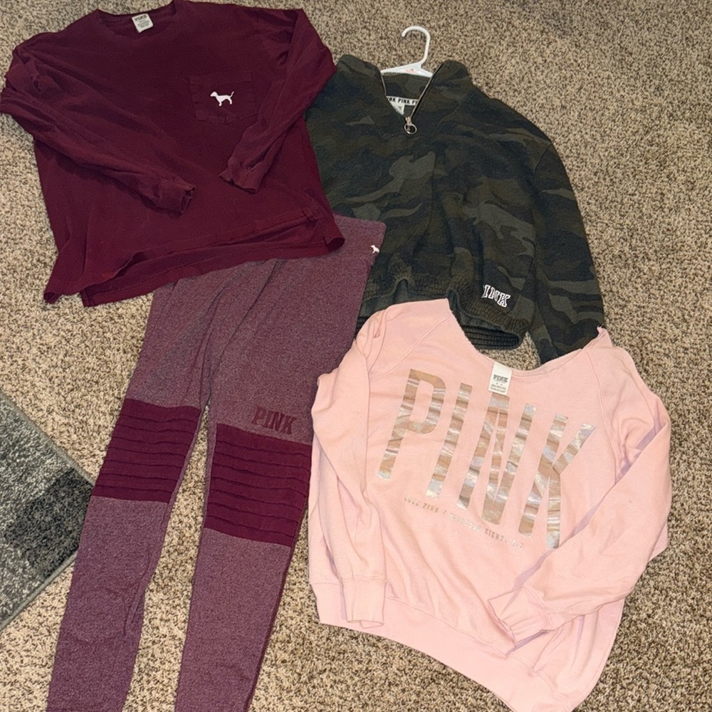 4 pc bundle of victory secret pink, medium